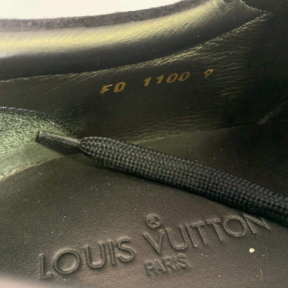 LOUIS VUITTON Size 10 Navy Wingtip Suede Vulcanized sole Lace Up Shoes - Picture 7 of 7